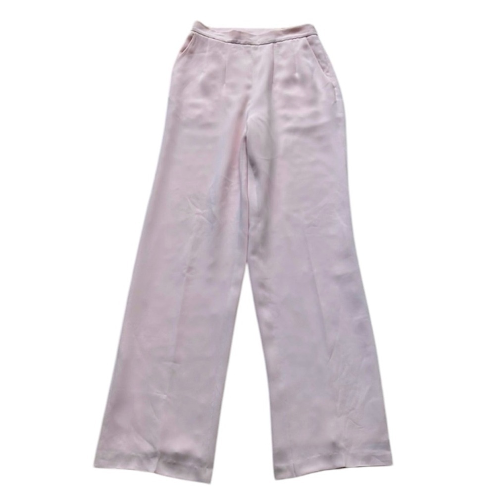 Reiss Women’s Wide Leg Trousers Pants in Light Pink Size 2